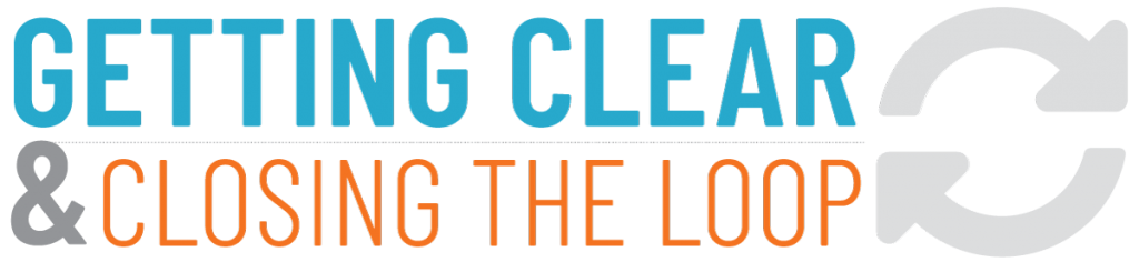 Getting Clear & Closing the Loop lesson title graphic